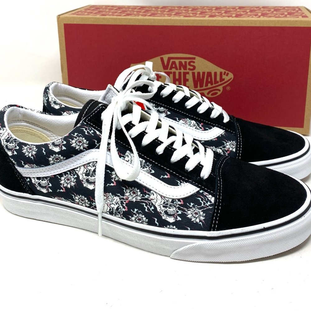 VANS Old Skool Flash Skulls Multi Black Casual Sneakers Women Size VN0A38G118C - Picture 2 of 10